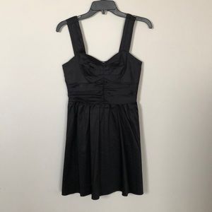 Express black ruched party dress